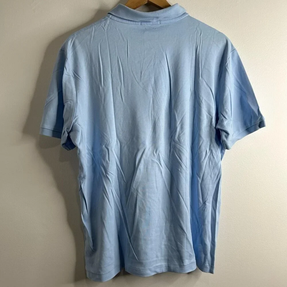 Polo Ralph Lauren Polo Shirt Mens Large Light Blue Classic Fit‎ Flesh Pony Golf